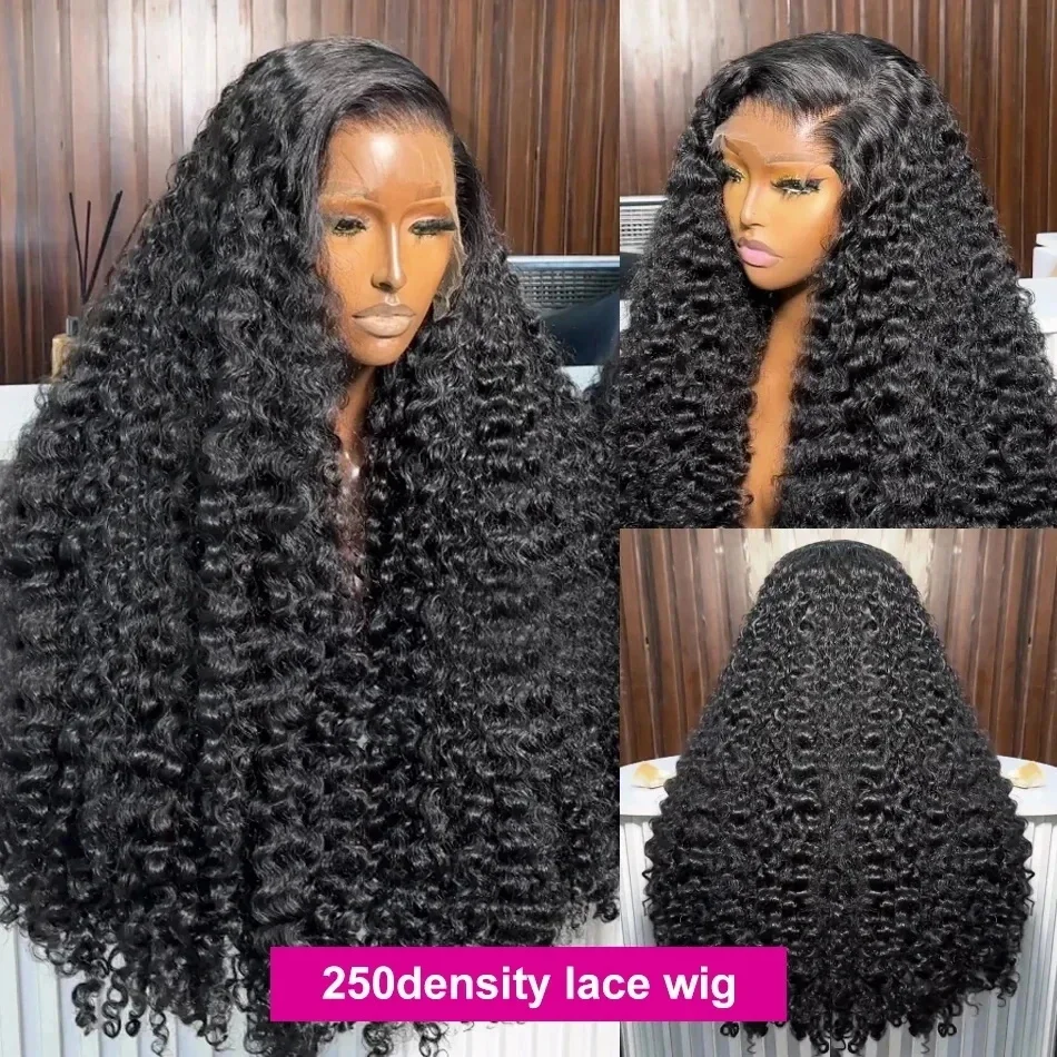 Wig rambut manusia renda transparan, Wig rambut manusia gelombang dalam 30 36 inci 13x4 13x6 HD untuk wanita warna hitam