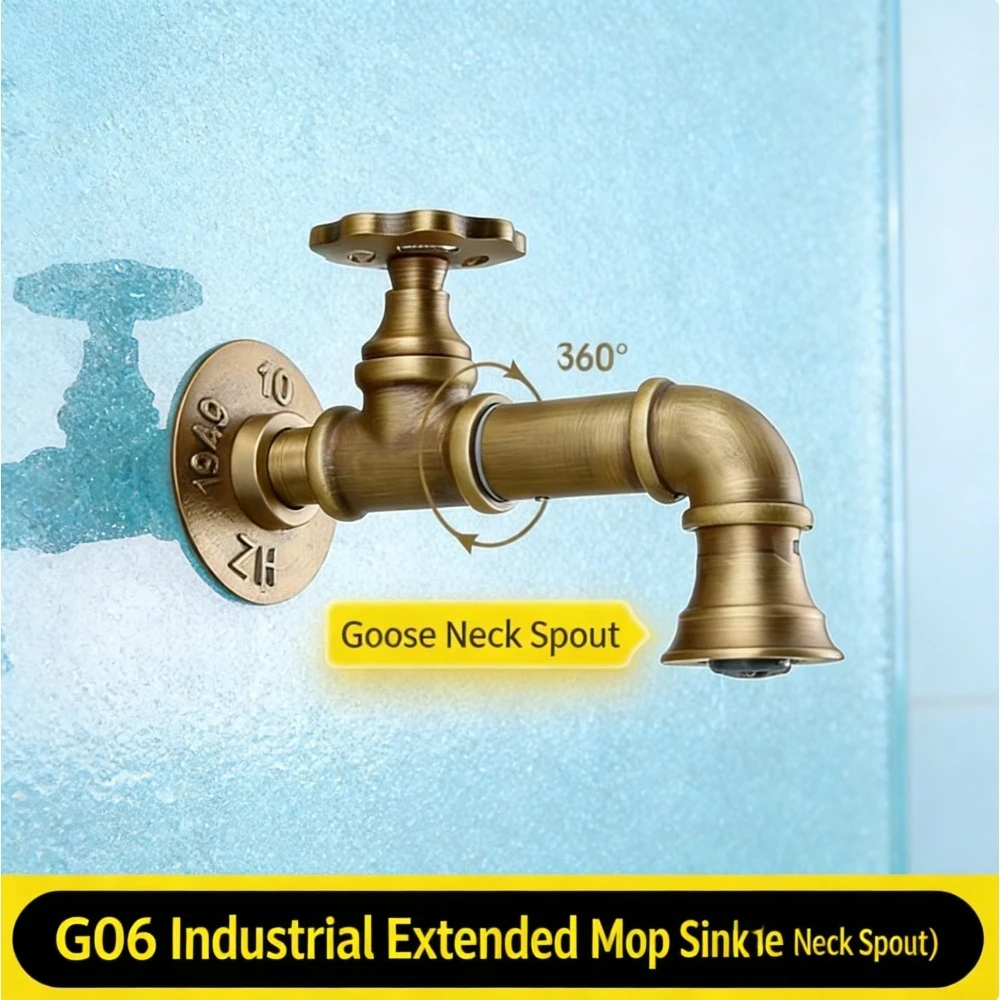 

Retro faucet Outdoor brass antique single cold garden courtyard antifreeze crack faucet outdoor garden column faucet