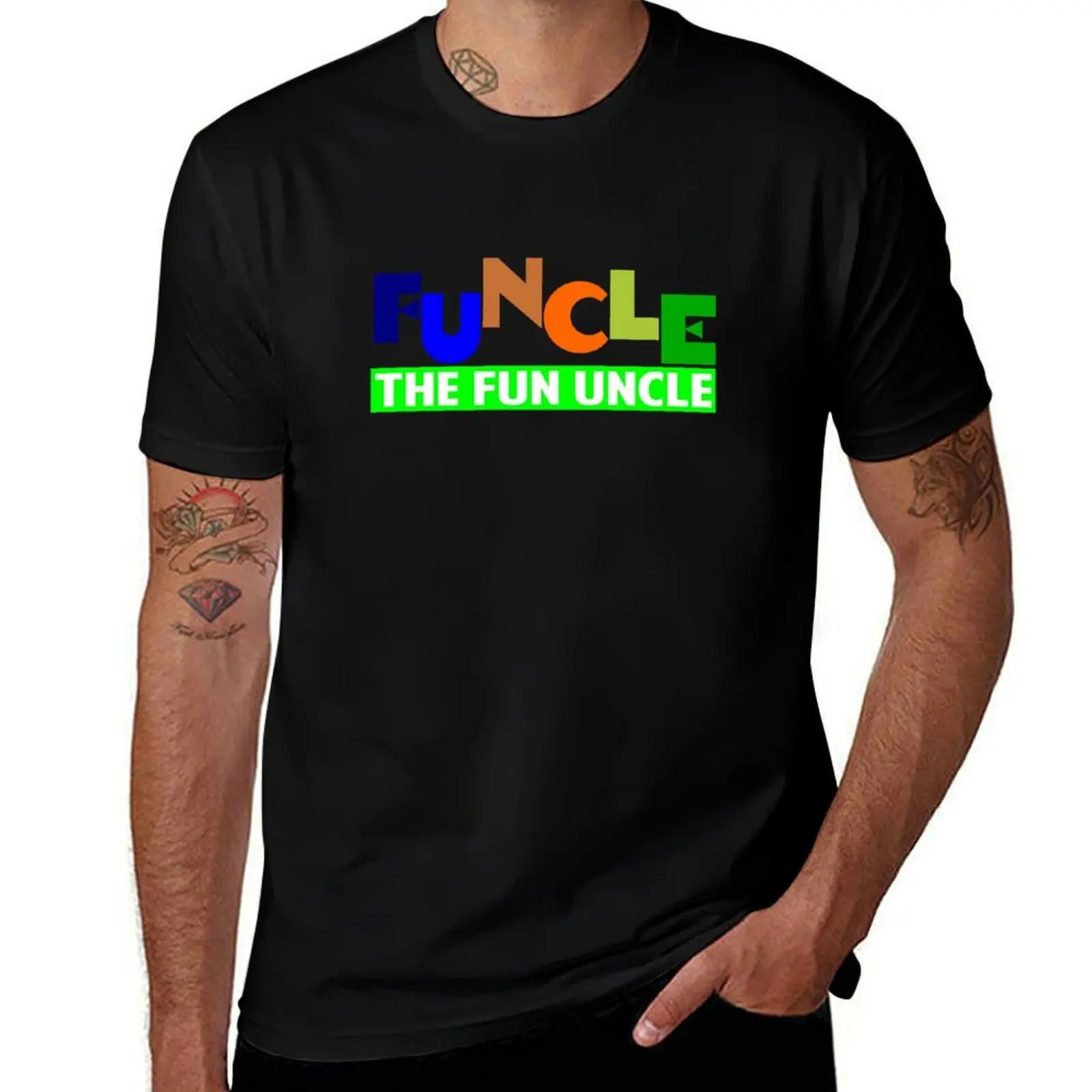 

heavy shirt shirts fun t T-Shirt t the uncle humor Funcle man t dark man for cotton shirt funny