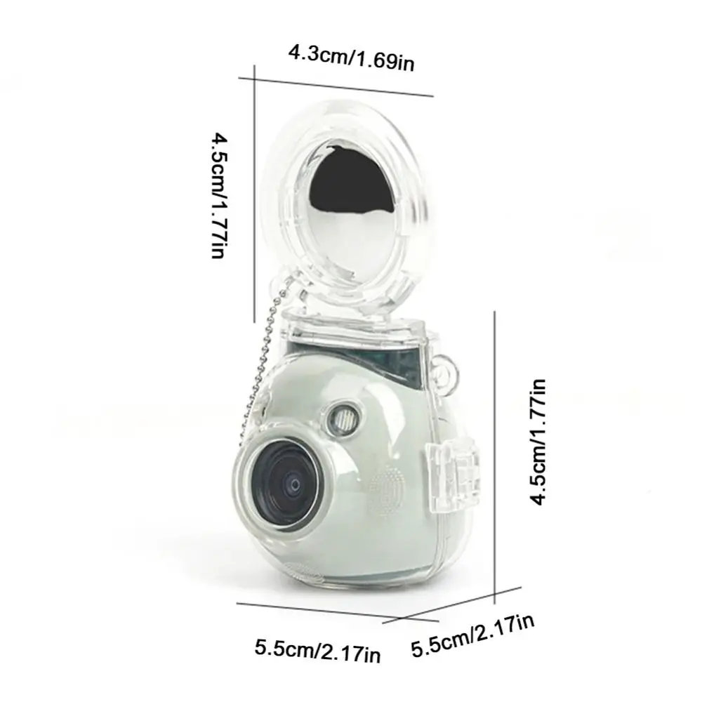 Waterproof Selfie Mirror Crystal Case Set Protection Case Multipurpose Crystal Case Camera Bag Transparent Self Mirror