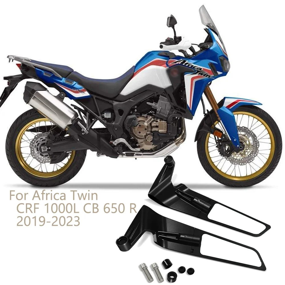 For HONDA Africa Twin CRF 1000L CB 650 R Mirrors Stealth Winglets Mirror Kits To Rotate Adjustable Mirrors