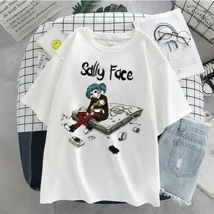 T shirt kadın baskı, Sally Yüz t shirt komik rahat kısa kollu giyim sokak tüm, yaz moda 8 en çok satılan, sally face gömlek - №6