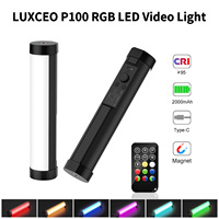 LUXCEO P100 Handheld Light Wand, RGB LED Video Light Tube with Magnetic for Photography, 2000mAh Rechargeable Mini Light Stick