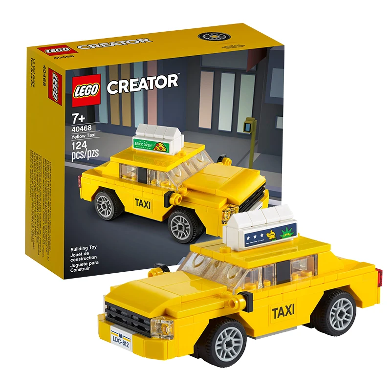

LEGO 40468, желтый такси, мальчики, девочки, дети, головоломка, строительный блок, игрушка в подарок