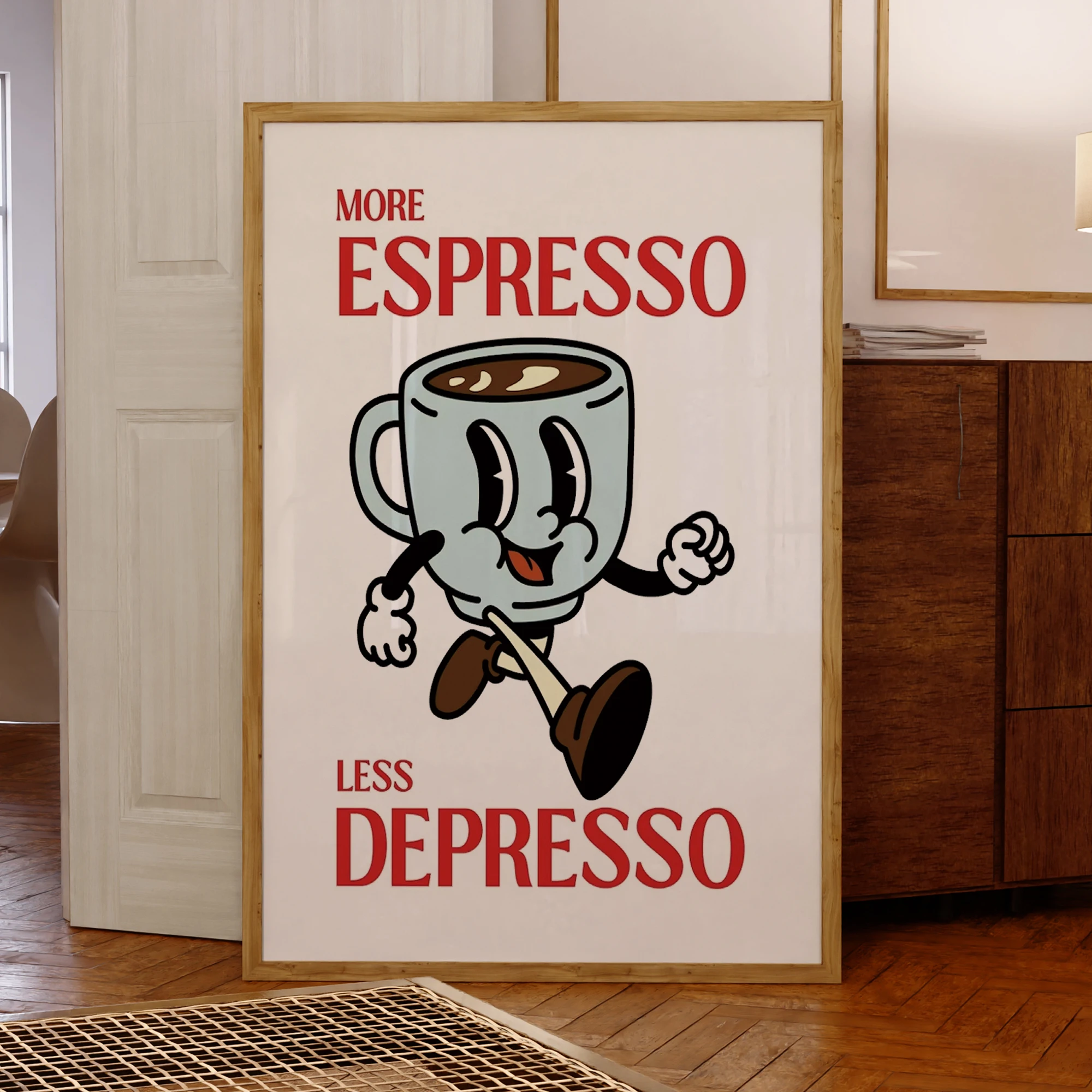 Mehr Espresso Weniger Depresso Wand Kunstdrucke Leinwand Malerei Poster Bild Für Wohnzimmer Wohnkultur