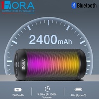 1HORA Portable Wireless Speaker Outdoor Bluetooth Speaker RGB Breathing Light TWS Pairing 2400mAh Stereo Camping Party Music