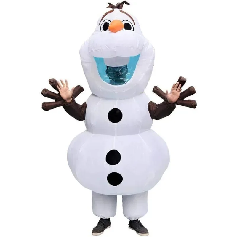 

aaa12 3Anime Snowman costume Adult Snow Treasure inflatable Suit Masquerade Party Halloween Blowing Dress Up Cosplay