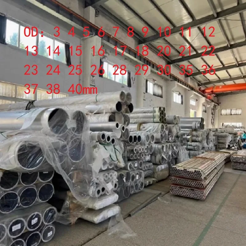 Aluminium Tube OD 3 4 5 6 7 8 9 10 12 14 15 16 18 20 21 22 24 25 26 28 30 35 36 37 38 40mm Round 6061 Aluminum Alloy Metal Pipe