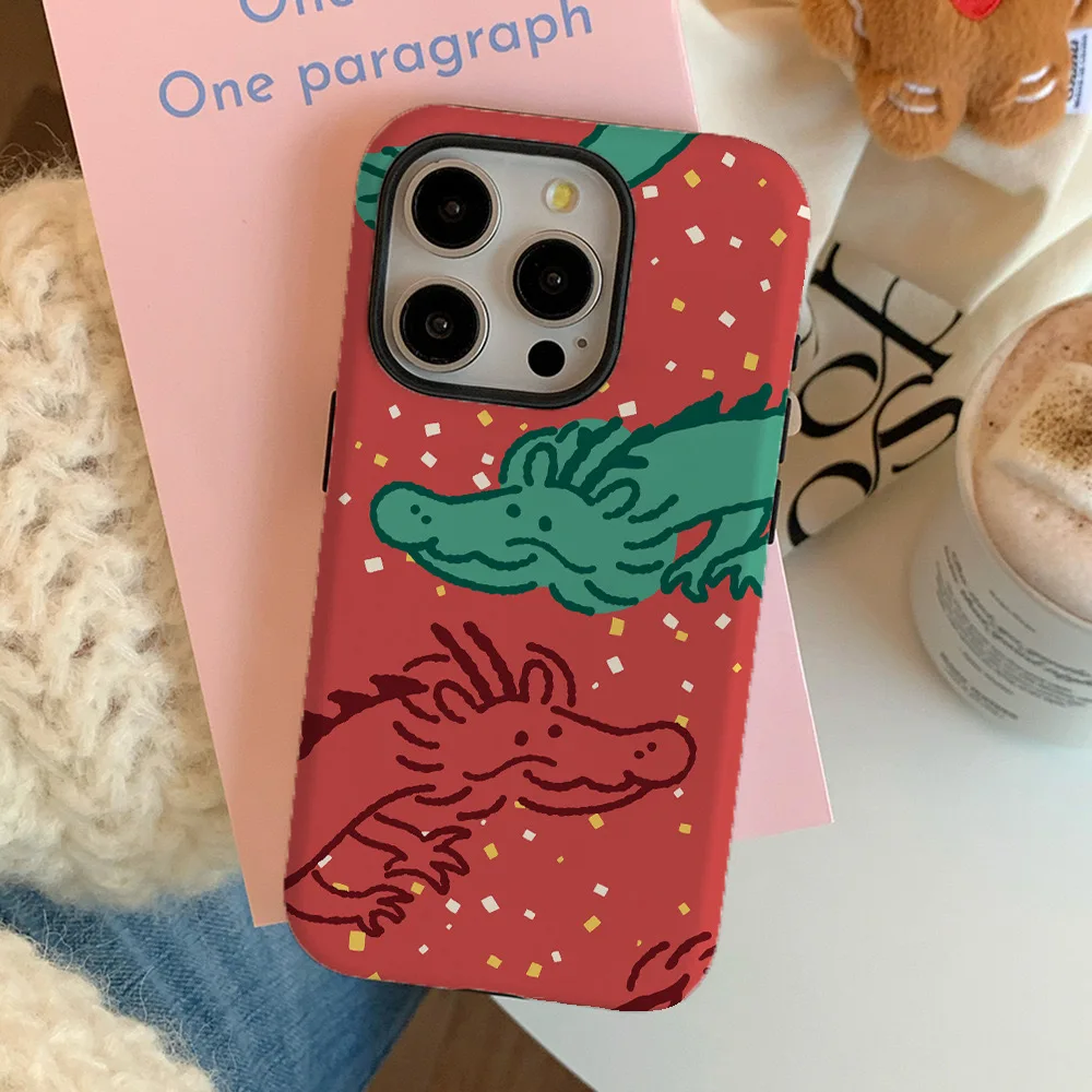 حافظة لهاتف آيفون 16 15 14 13 12 11 X XS XR XSMAX 7 8 Pro Max Plus غطاء فاخر بطبقة مزدوجة