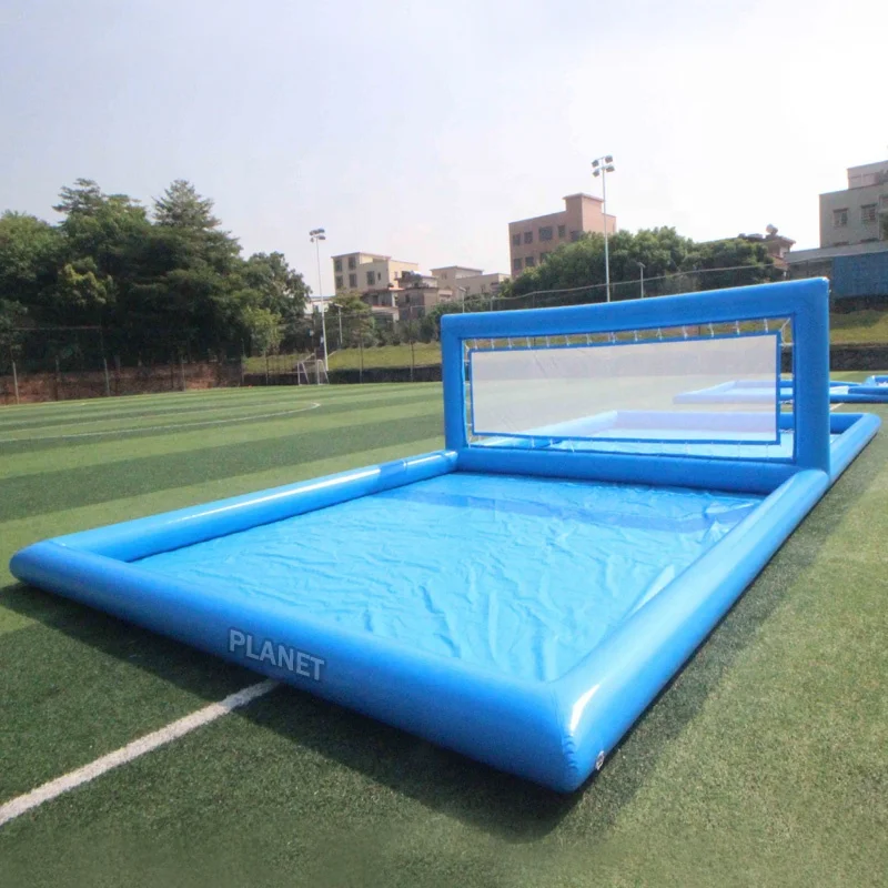 

For Factory Wholesale Portable Outdoor Floating Water Volleyball Field Court Pool Inflatable Volleyball Pool With Net