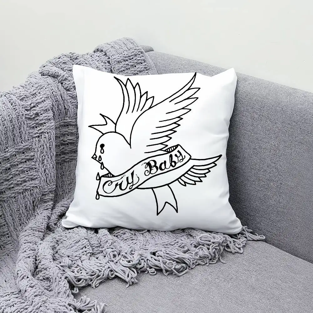 Rapper Lil P-Peep Crybaby 30x30cm 45x45cm Pillow Case Decor Protective Covers Comfortable Soft For Sofa Living Room Home Office