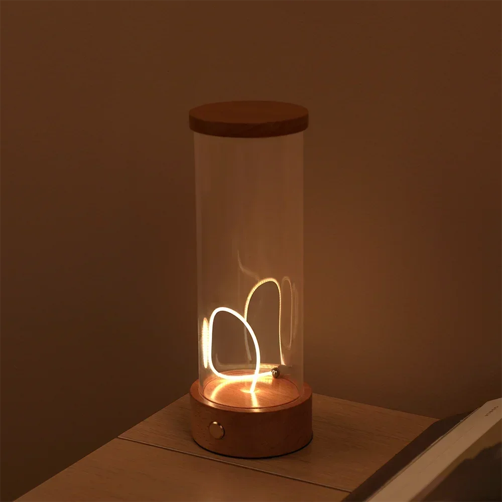 

Cordless Table Lamp Magnetic Filament Movable Minimalist Table With Touch Dimmable Lamp Rechargeable Nightstand Lights