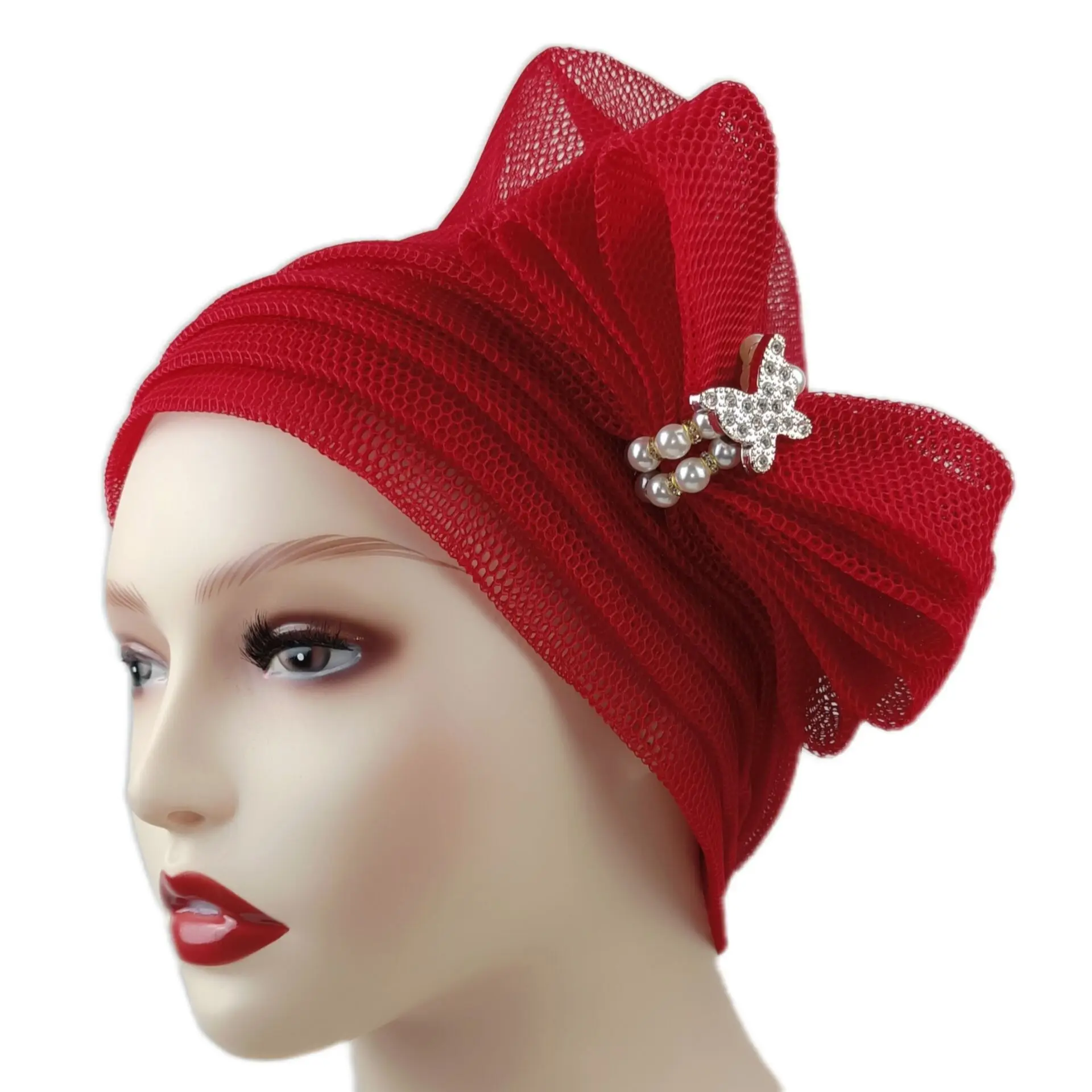 Summer African Headtie African Women Fashion Style Solid Color Headtie African Caps African Hats