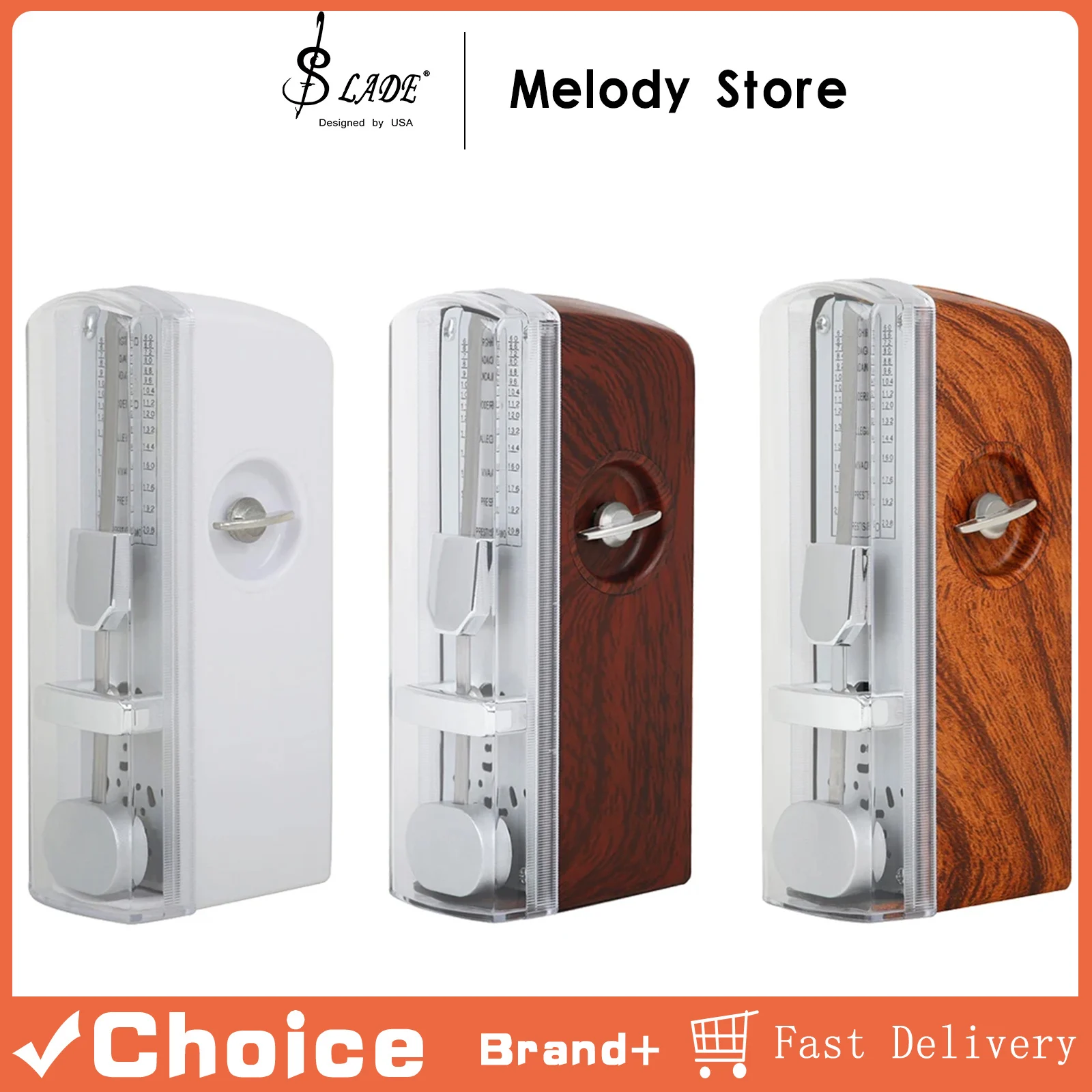 

SLADE Universal Mechanical Metronome Musical Instrument Practice Tool for Beginner Rhythm Pendulum for Guitar Piano Violin