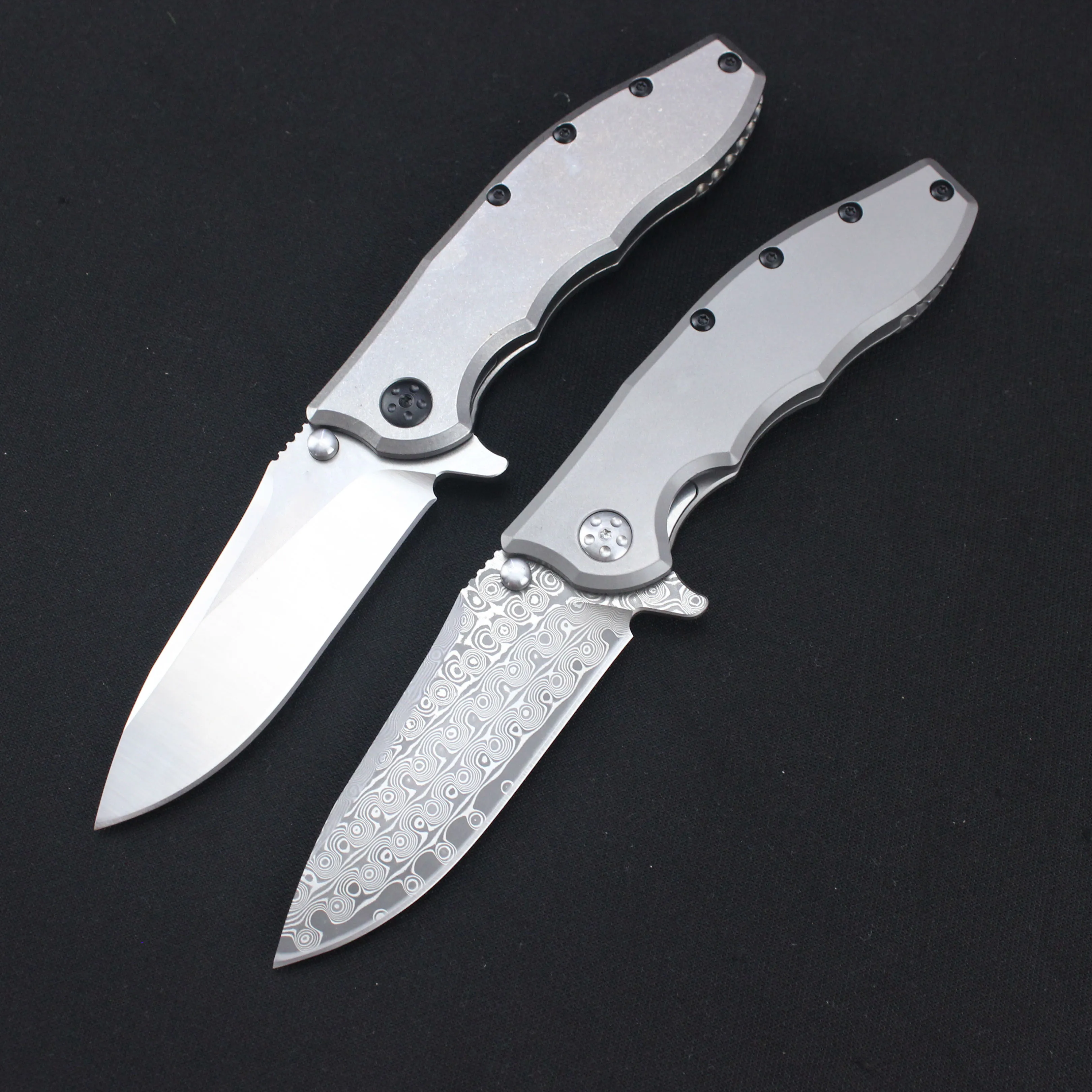 0562 Knife Damascus/CPM20V Blade High hardness Titanium alloy /G10 Handle Bearing Portable Camping Hunting Folding Pocket Knife