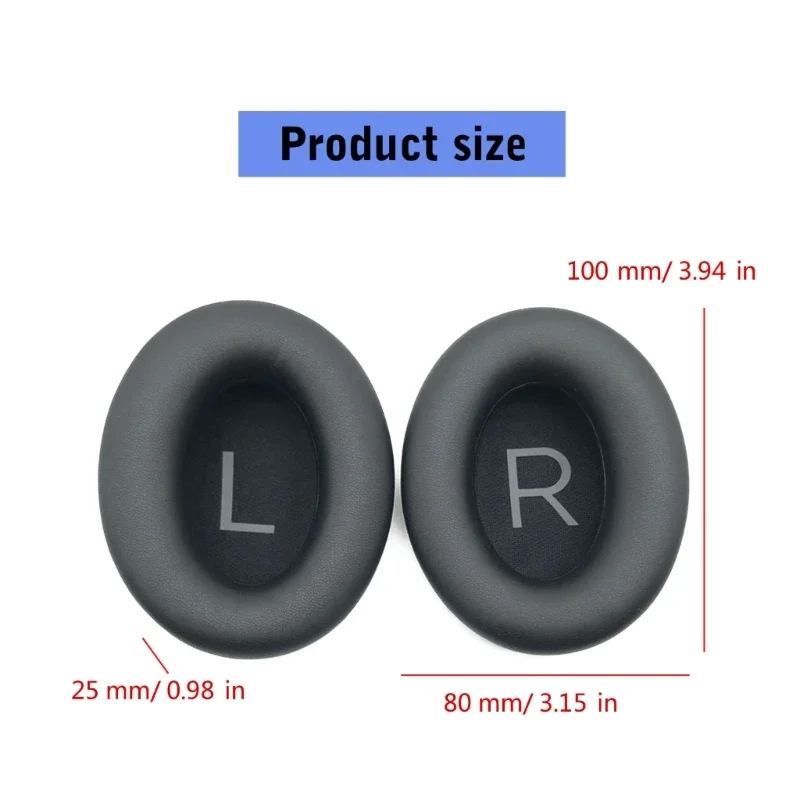 Replacement Memory Foam Sponge Ear Pads Suitable for Bose QC45 QuietComfort 45 Headphone Soft Protein Leather Earpads