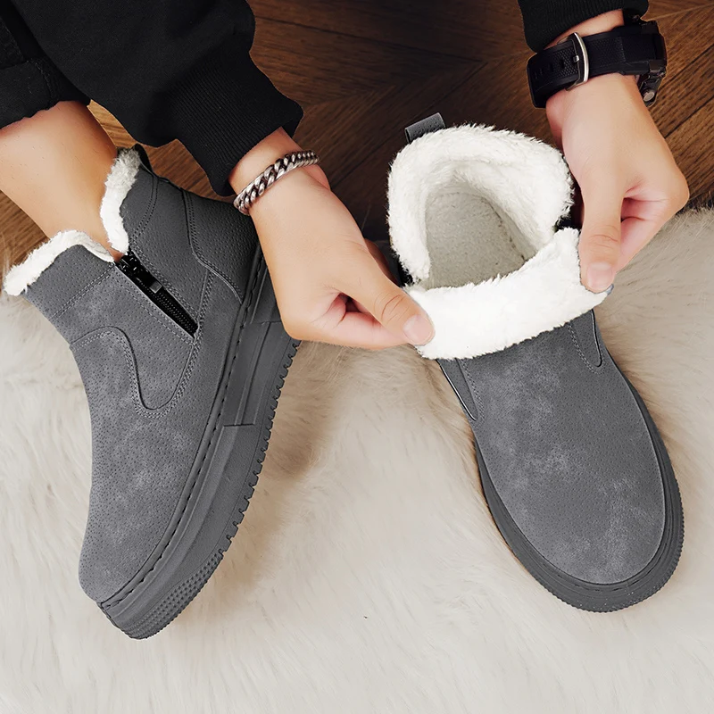 Men Winter Boots Cold Proof Ankle Boots 2024 Men Winter High-quality Warm High Top Cotton Shoes Outdoor Thick Soled Snow Boots