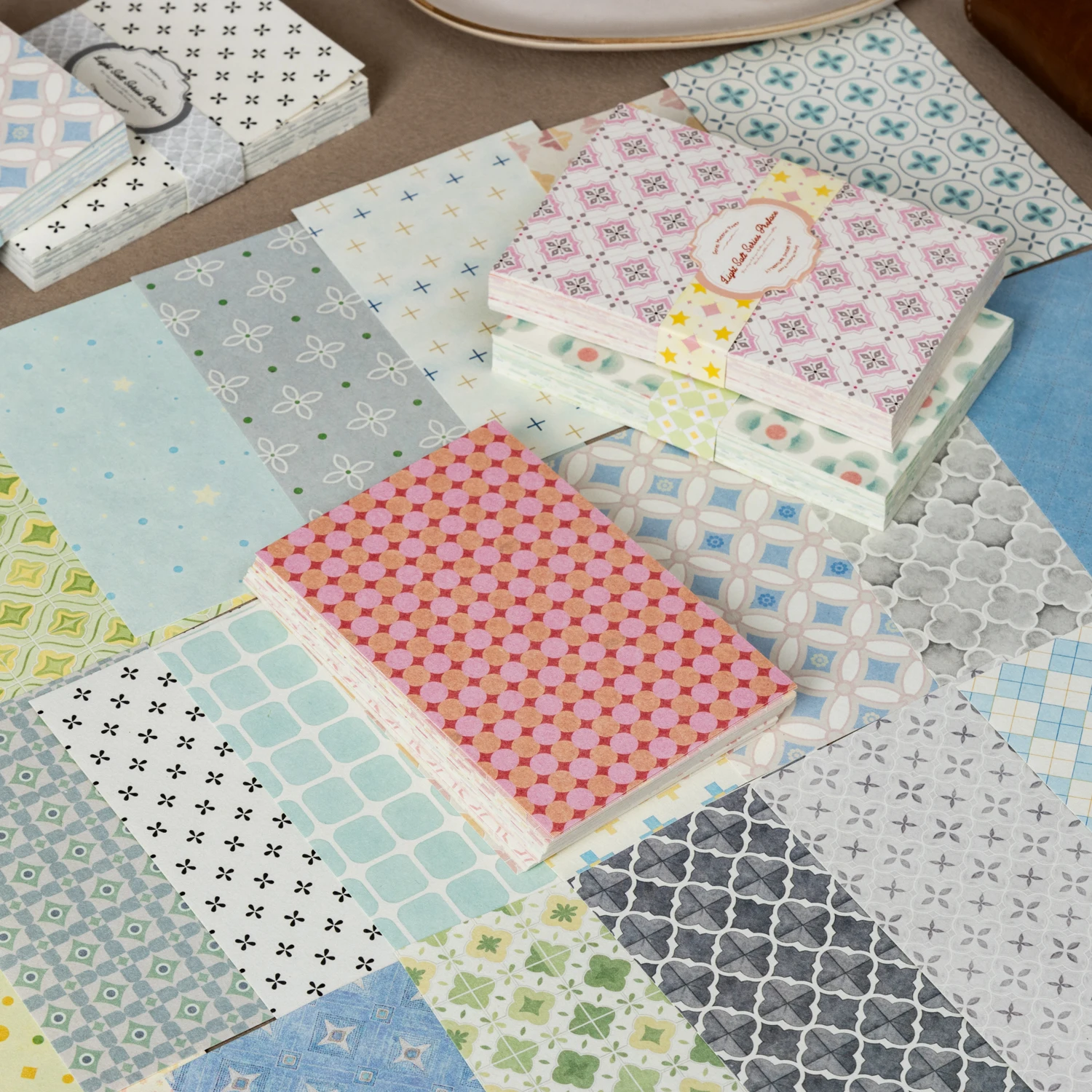 Light Salt Series Vintage Pattern Landscape Material Paper Creative DIY Junk Journal Collage Scrapbooking Stationery