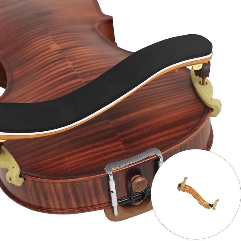 Violin Shoulder Rest for Steadier Playing Position, Made with a Curved Profile, Four Visible End Grips, and Finely 69HD