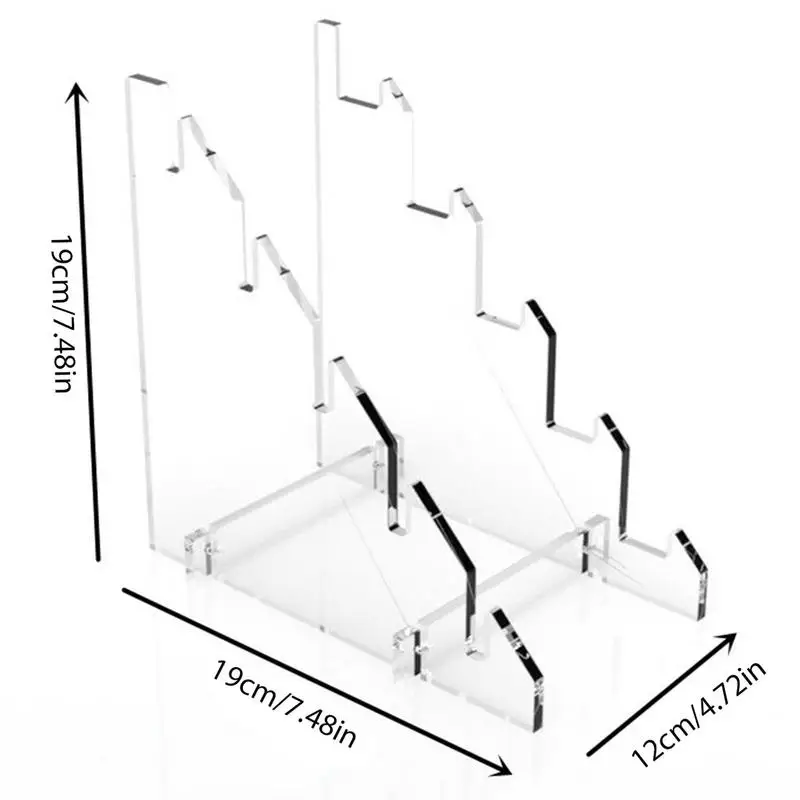 5-Slot Knives Display Stand 5 Slots Clear Acrylic Knives Display Stands To Display Collectible Folding Pocket Knives Holder