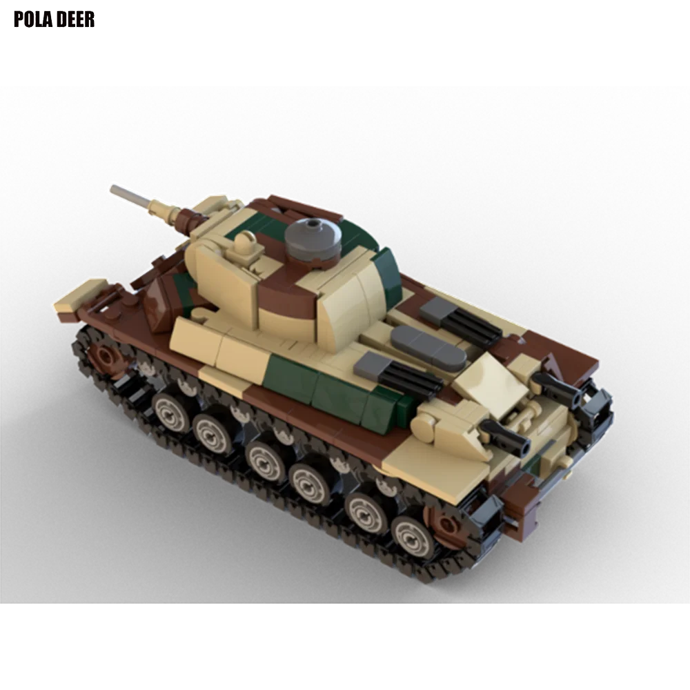 

Poladeer 434 Pcs Soviet Military Reconnaissance Tank Small Particle Assembly Building Blocks Puzzle Boy Model Toy Holiday Gift