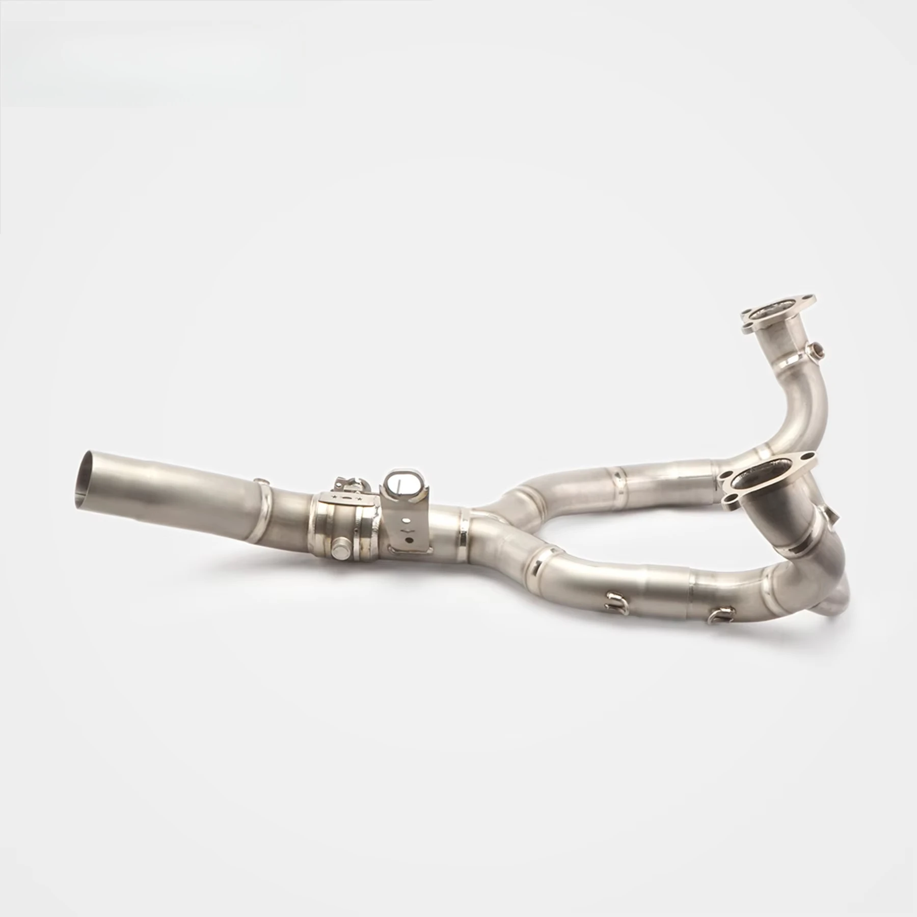 Forsound for R1300GS Motorcycle Exhaust Titanium Alloy System Cable-Controlled Valve Front-Mid Section Lightweight Manual Silver