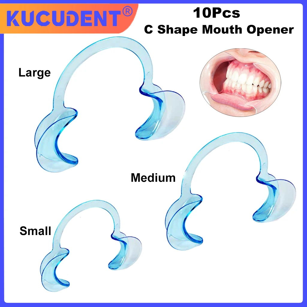 10 шт. Стоматологический открыватель рта C-образной формы Автоклавируемый устойчивый дезинфекционный ретрактор для щек Одноразовый интраоральный открыватель губ Стоматологический инструмент