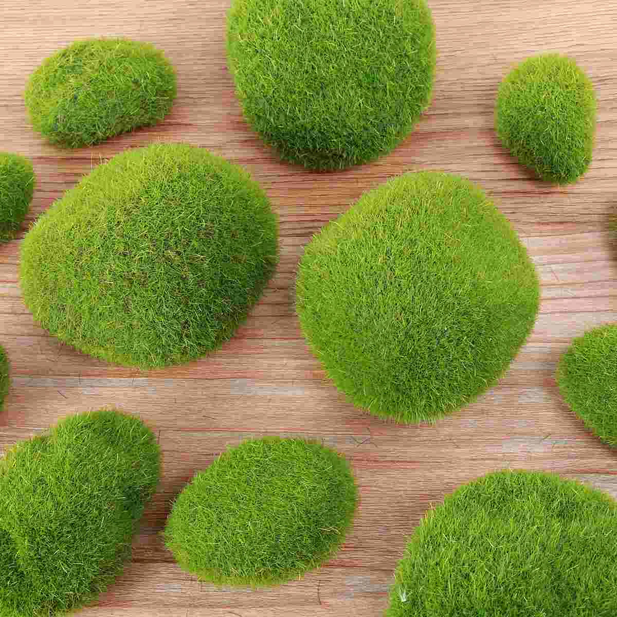 12 Pcs Simulation Moss Stone Plant Decoration for Aquariums and Glass Jar Terrarium Realistic moss ball