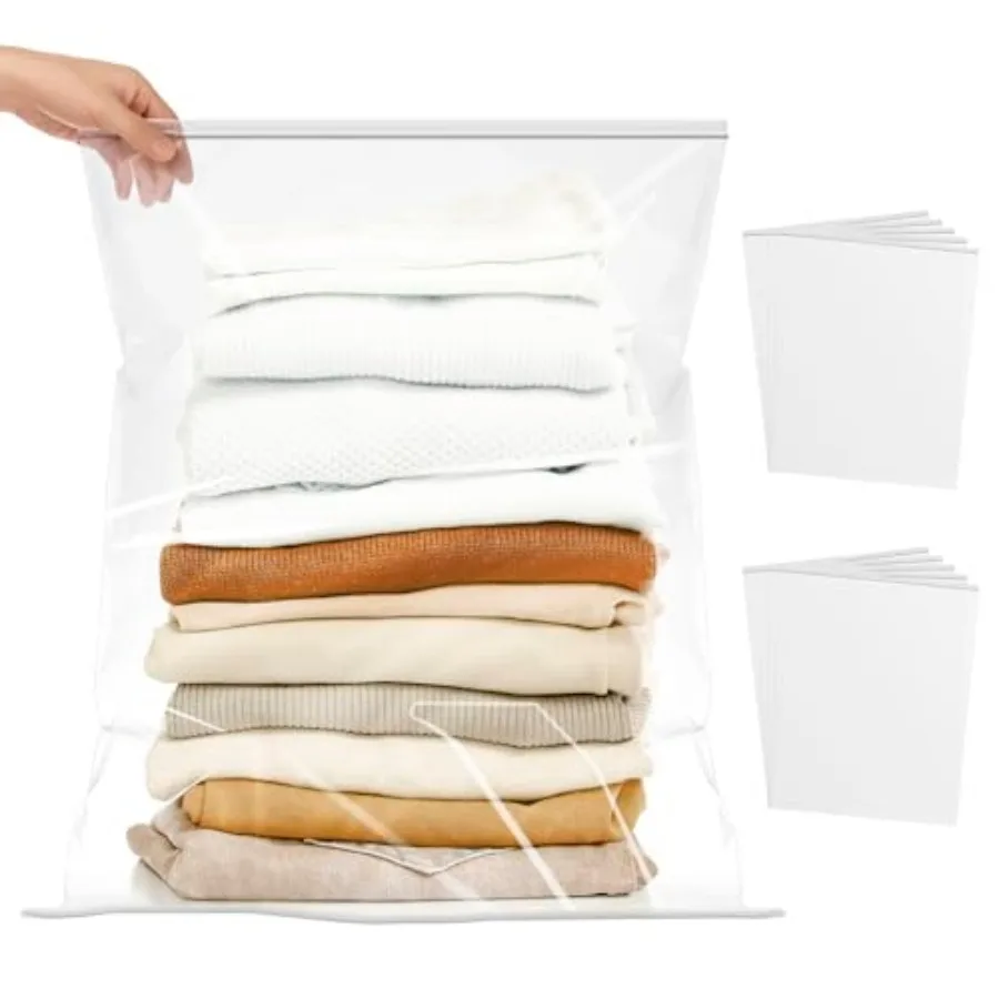 

10 Count 18" x 24" Extra Large Plastic Bags, 5 Gallon Storage Bags for Clothes, Trip, Moving, Camping. Giant Bags for storage.