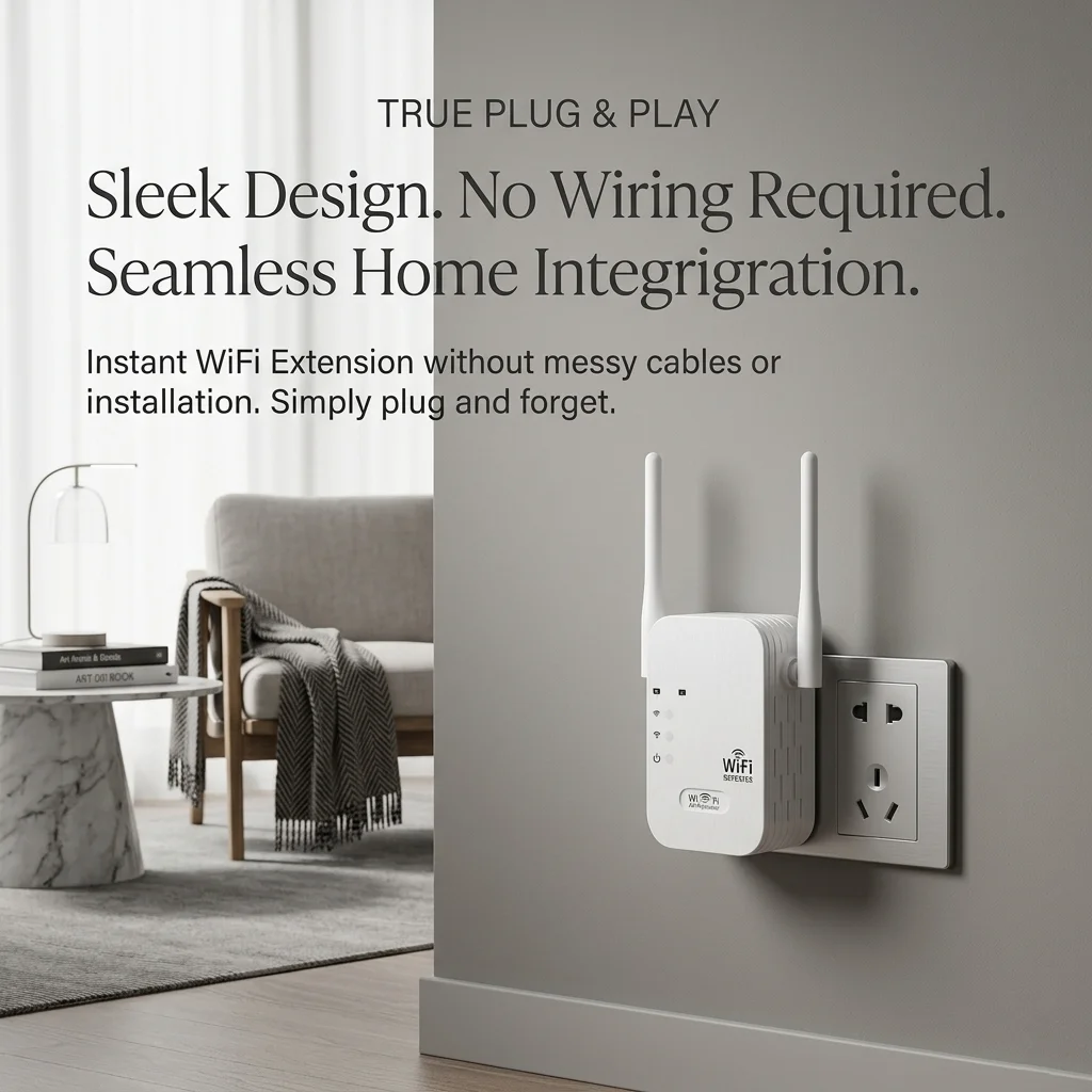 

Seamless Integration Security Monitor, Plug & Play WiFi Booster with 4K UHD Camera, Motion Detection Alert Hub, No Wiring Requir