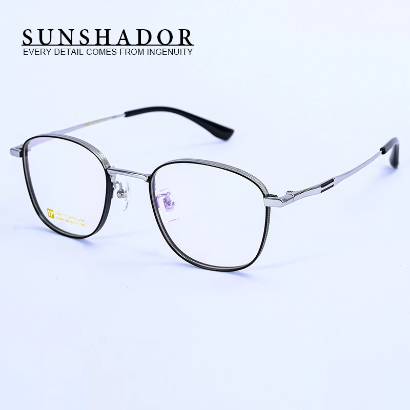 

Pure titanium men and women designer brand glasses frame High quality reading myopia eyeglasses Handmade square eyewear
