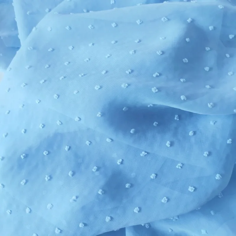 

Multicolor Polka Dot Chiffon Fabric Lace Fabric DIY Sewing For Colthing Dress Skirt Width 1.5M By The Meter