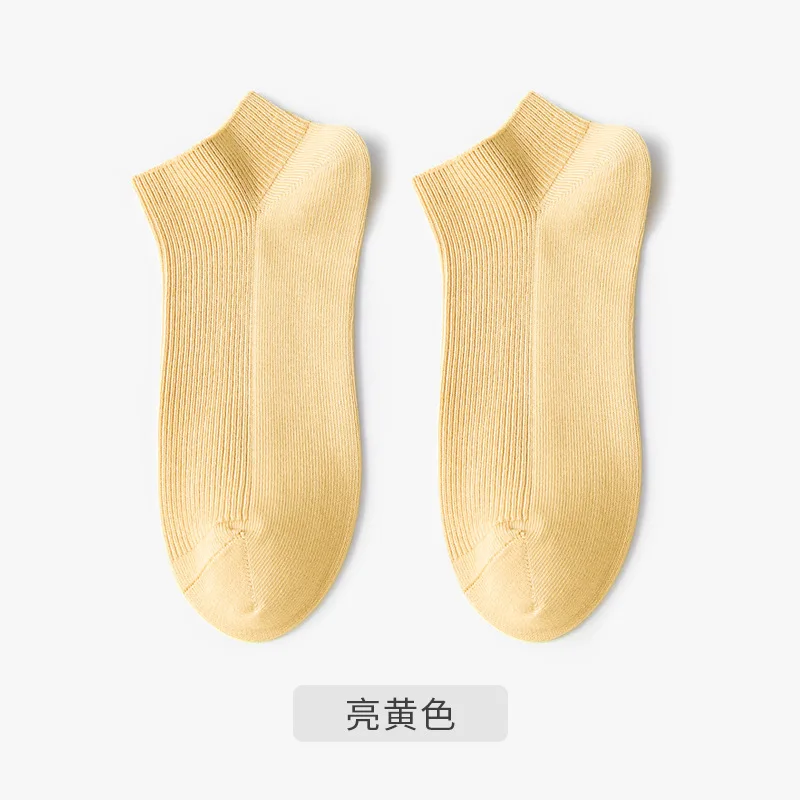 Girls Ship Boat Socks 6 Pairs Set Summer Stealth Candy Solid Cotton Blend Fashionable for Children Students Teenagers 95% Cotton