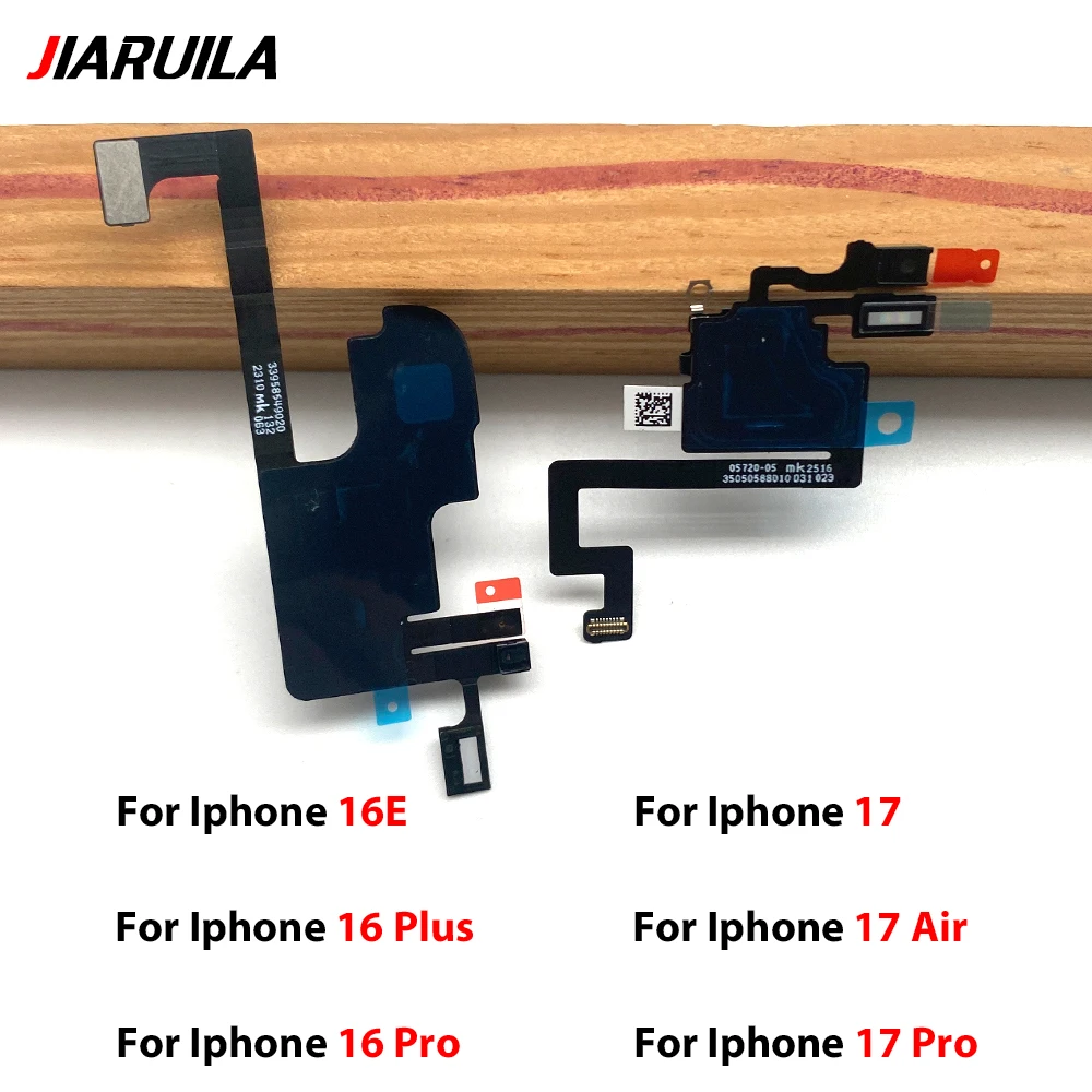 Earpiece Light Sensor Proximity Flex Cable for iPhone 16 Plus 17 Pro Max 16 Pro 17 Air 16E No Speaker Sensor Ribbon