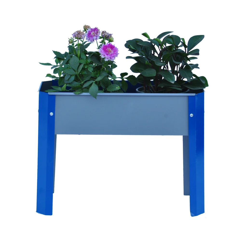 Elevated Garden Bed, Metal Elevated Outdoor Flowerpot Box, Suitable for Backyard and Terrace Suitable for Vegetable and Flower