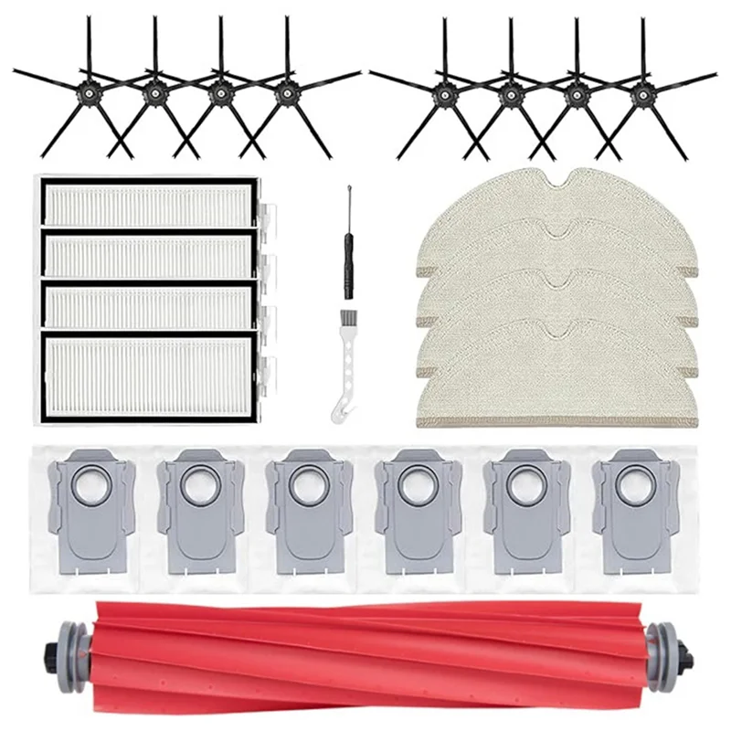 A94E - Akcesoria do Roborock Q7 / Q7+ / Q7 Max / Q7 Max+ Odkurzacz Szczotka Główna Boczna Mop Ścierka Filtr Hepa Worek na Kurz
