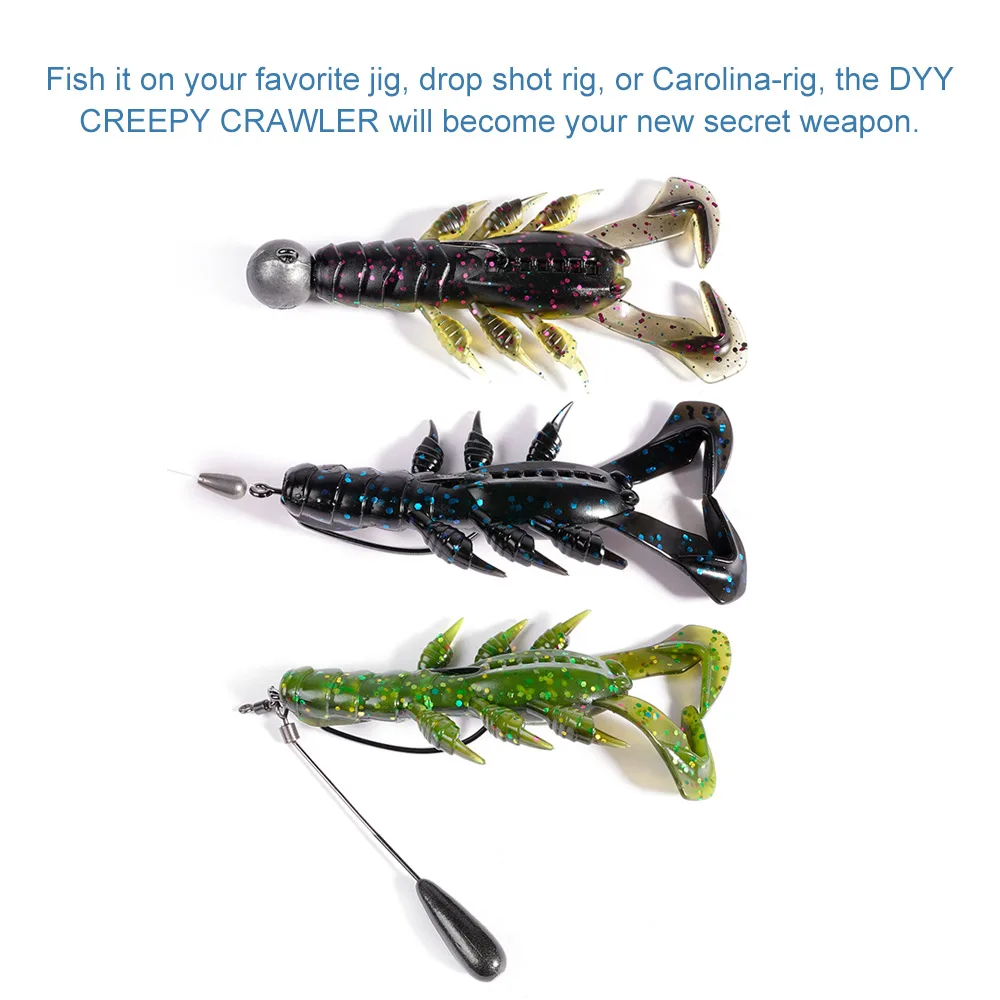 NOEBY Craw Shrimp señuelo para flipping, jigging y lubina
