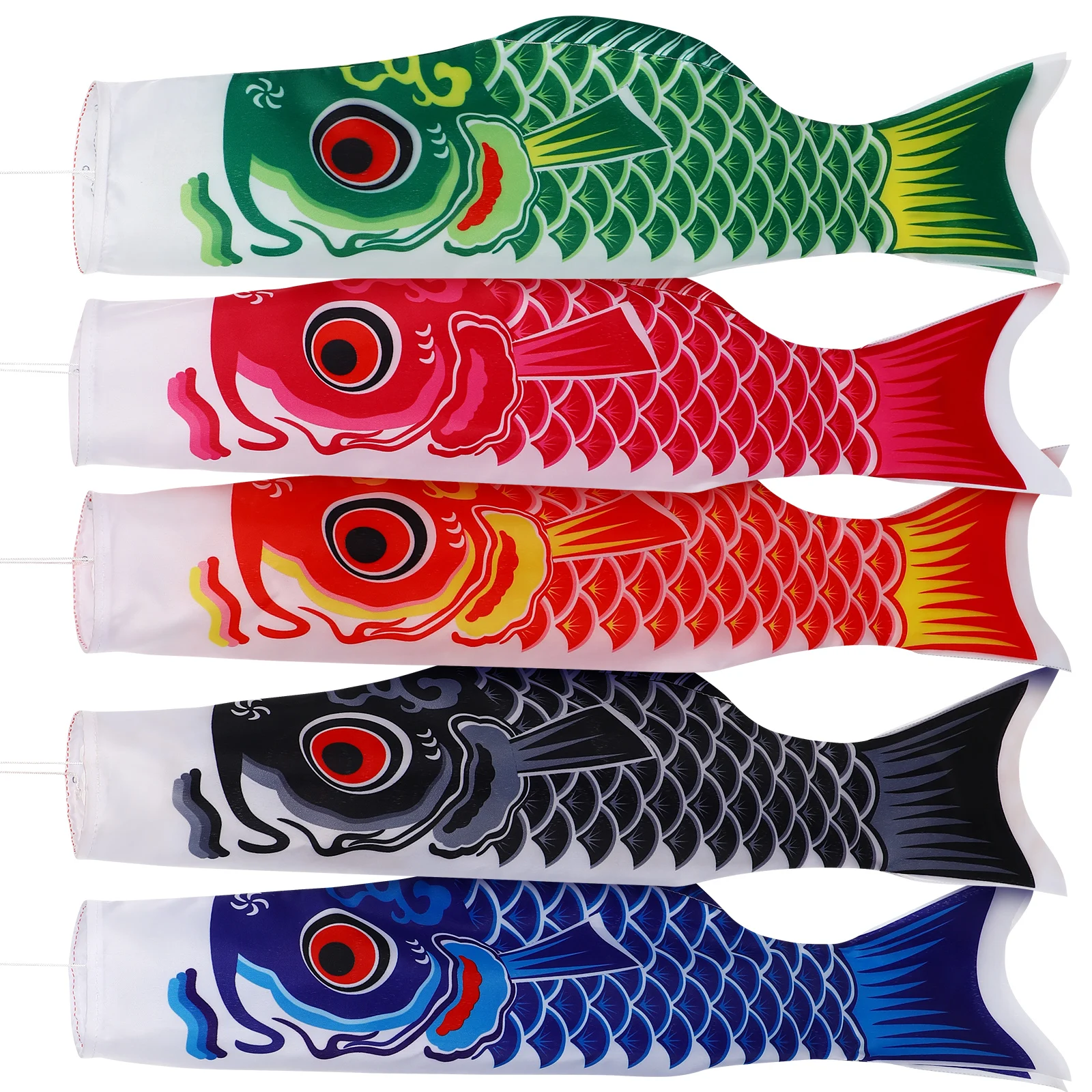 

5 PCS Carp Streamer Japan Fish Flag Decors Windsock Japanese Decoration Flags Kite