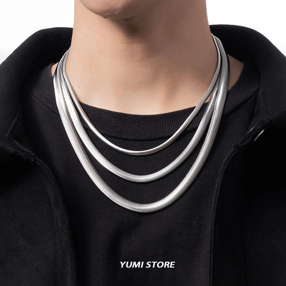 Bold Snake Bone Necklace For Man Woman Titanium Steel Clavicle Chain New Hip Hop Jewelry Unisex Punk Accessories Wholesale