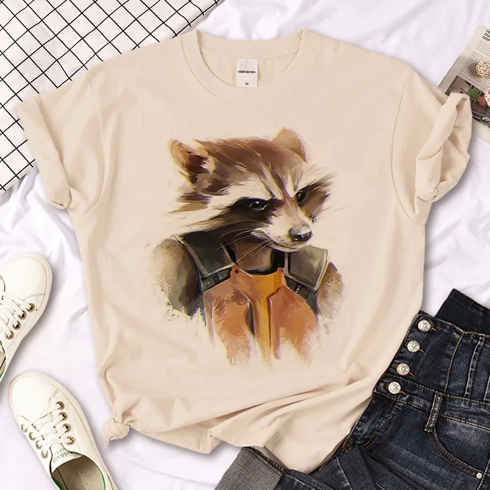 Raccoon Rocket t-shirts women harajuku tshirt female streetwear harajuku designer clothing