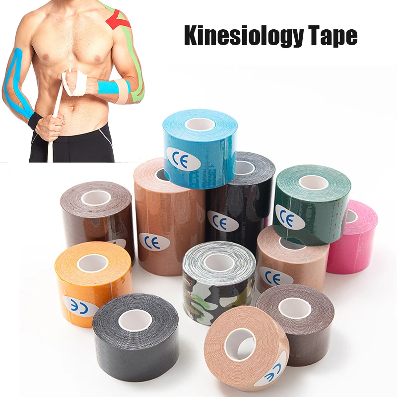 Kinesiology Tape Muscle Bandage Gym Running  Sports Cotton Elastic Adhesive Strain Injury Tape Knee Muscle Pain Relief Stickers