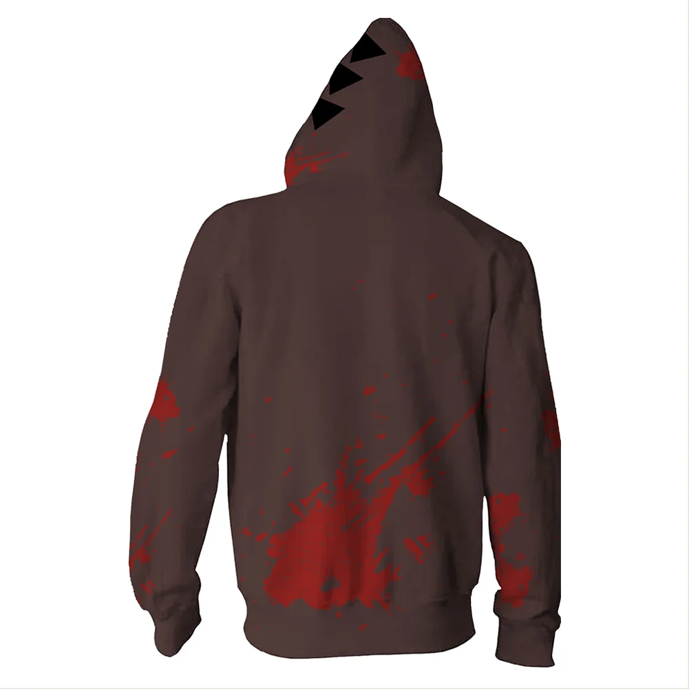 Anime Angels of Death Zack Foster Cosplay Hoodie Adult Zipper Jacket Coat Hooded Sweatshirt