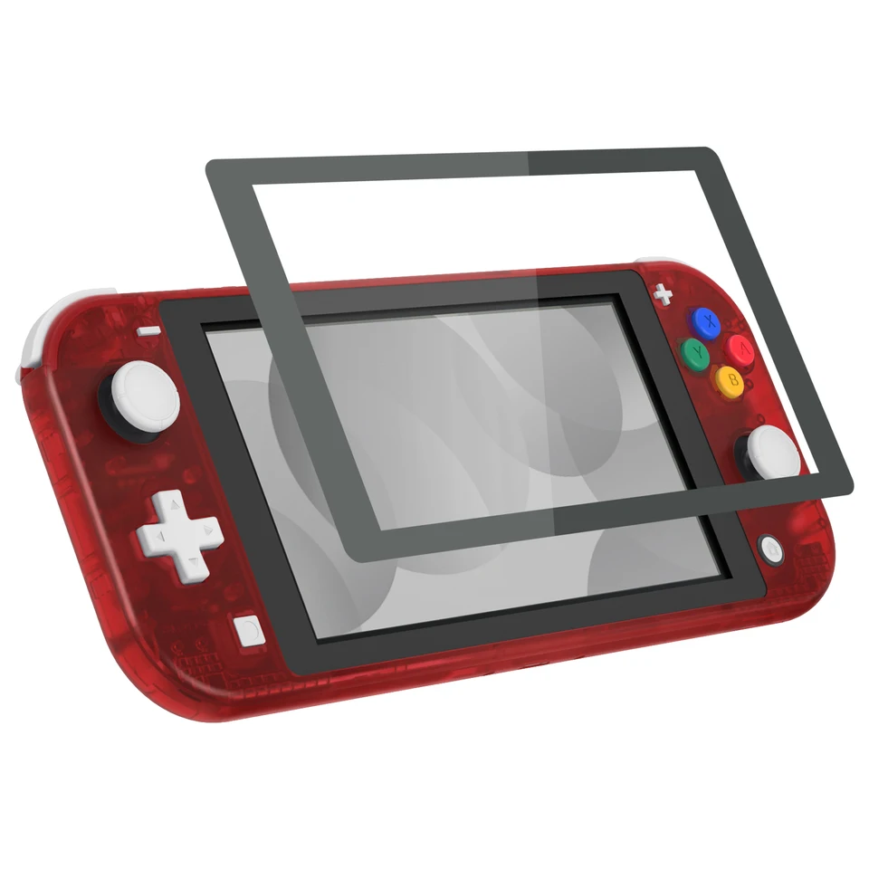 Nintendo Switch Liteの極端な交換用ハウジング、クリアレッド