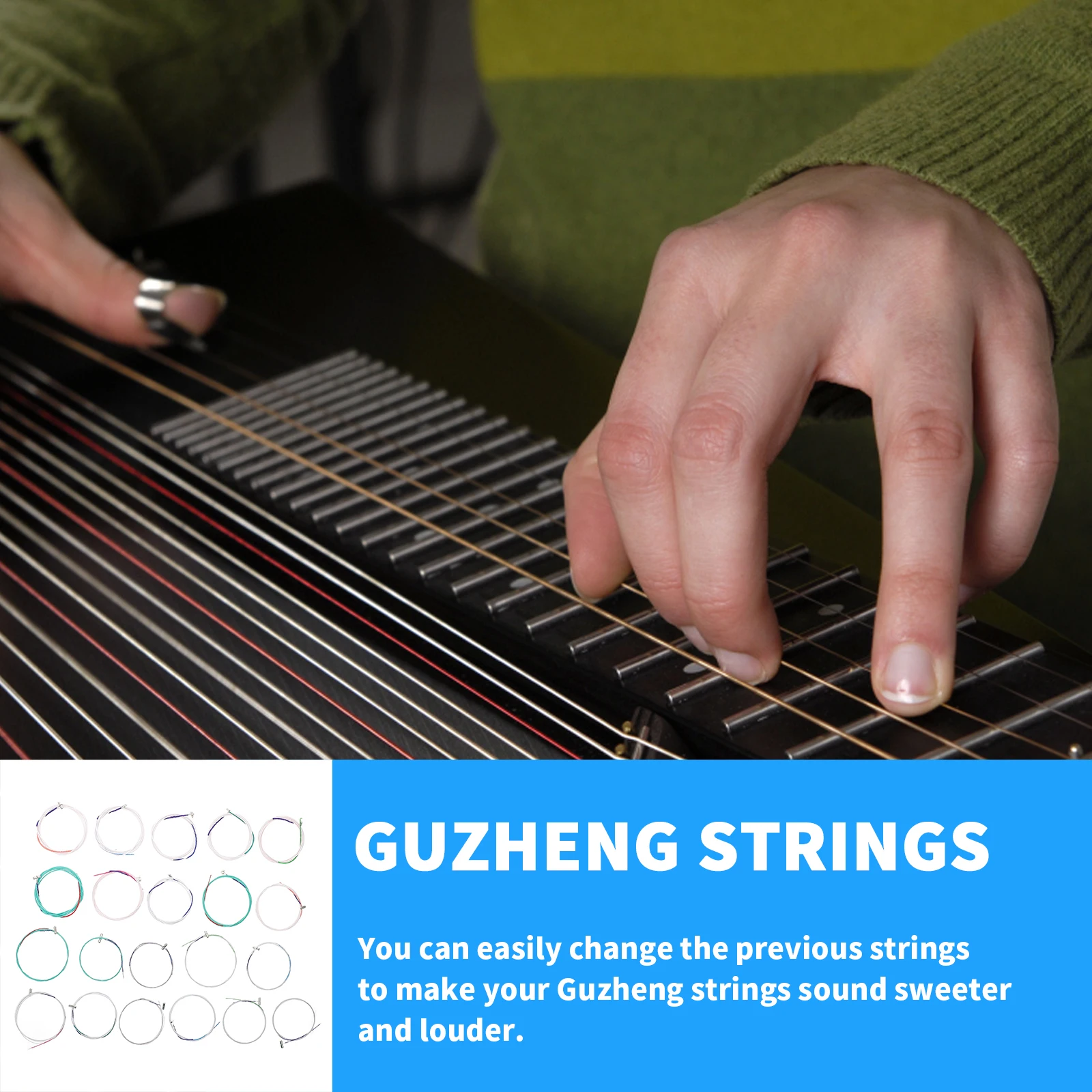 

21pcs Full Strings Replacement Premium Durable Changing Guzheng Parts String For Guzheng Kit Accessories Parts