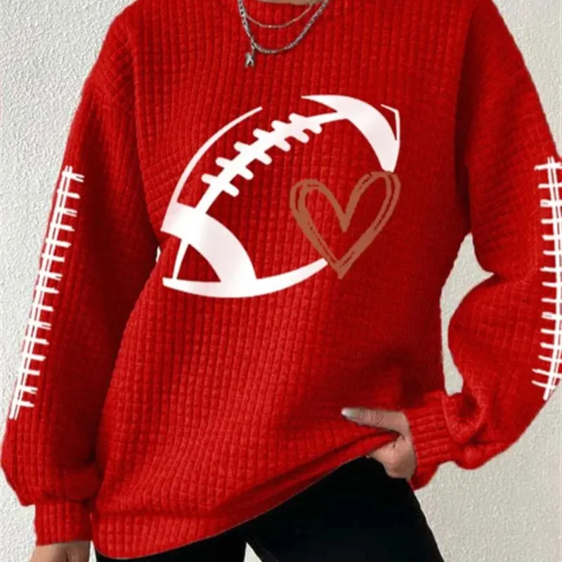 3D Printed Wfle Crewne Sweatirt for Women Long Sve Spring Faion Comfortable Fit Hoodie Other Material 00%