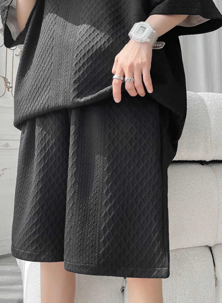 

2025 Summer Men's Casual Outfit Set - Short Sleeve T-Shirt + Shorts 2-Piece, Breathable Quick-Dry Sportswear, Trendy Gym Clothes