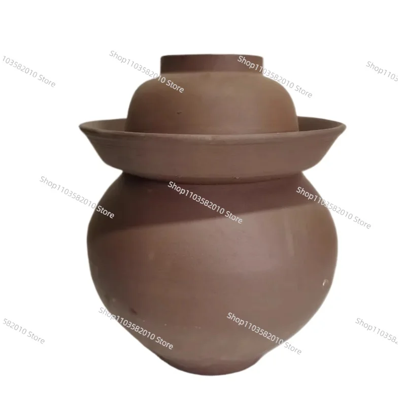 Thickened Traditional Clay Kimchi Jar, Household Coarse Fine Pickle Pot for Chili Ginger