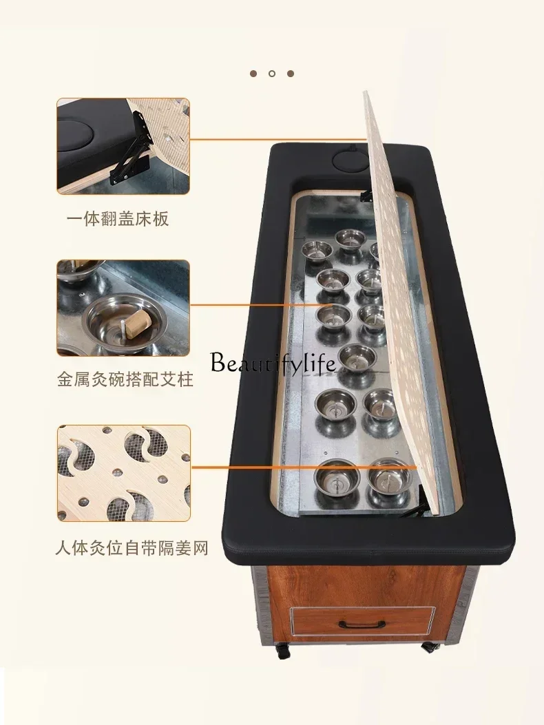 Automatic Intelligent Smoke-Free Whole Body Open Fire Moxibustion Bed for Home Beauty Salon