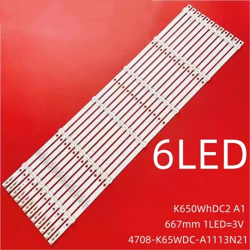 TV Lamp LED Backlight Strips For  PHI LIPS 65 TV 65PUF6023 65HFF5358/T3 65PUF6263/T3 K650WDC2 A1 4708-K65WDC-A1113N11