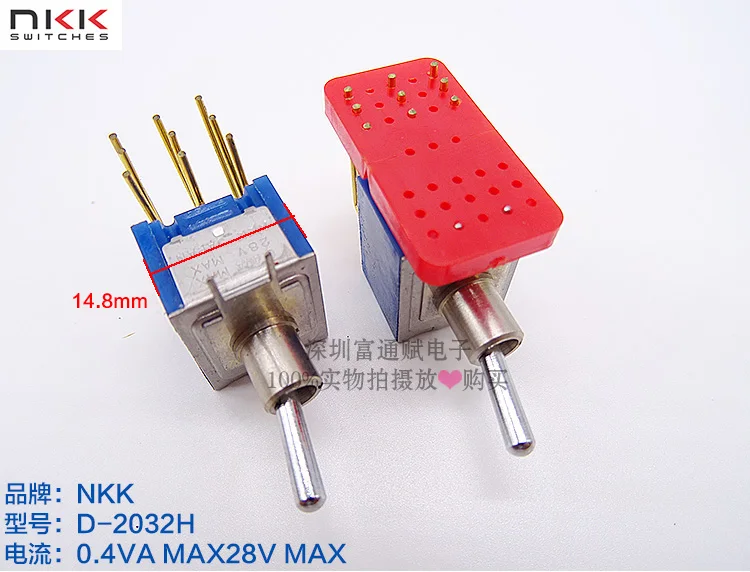 [VK] Japan NKK D2 D-2032H toggle switch  shook  head Toggle switch 9 feet 2 files 0.4VA MAX28V